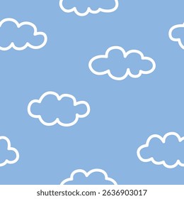 Cloud seamless pattern design for background, wallpaper, textile design, fabric, card, wrapping paper, carpet, notebook, diary cover, blanket, blanket for kids, decorative, and etc.