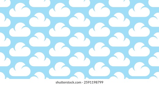 cloud seamless pattern sky vector cartoon doodle carf isolated tile background repeat wallpaper gift wrapping paper illustration design