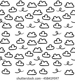 Cloud Seamless Pattern Vector