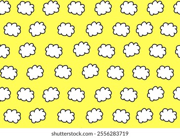 Cloud with seamless pattern vector, print and packaging, fashion