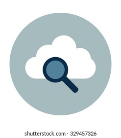 
Cloud Search Colored Vector Illustration
