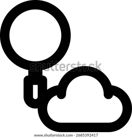 Cloud Search, Discovery Outline Icon