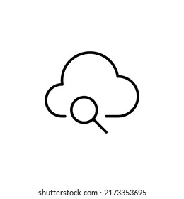 cloud search editable stroke icon, Smart stroke icon