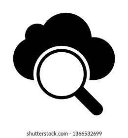 cloud search glyph icon