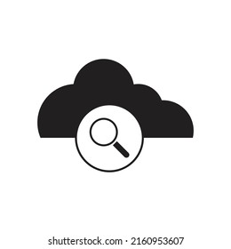 Cloud search icon design isolated on white background