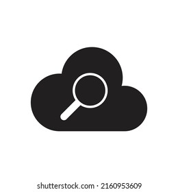 Cloud search icon design isolated on white background