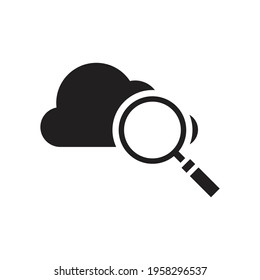 Cloud search icon design vector illustration