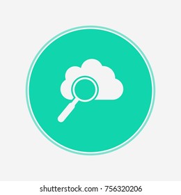 Cloud search icon illustration isolated vector