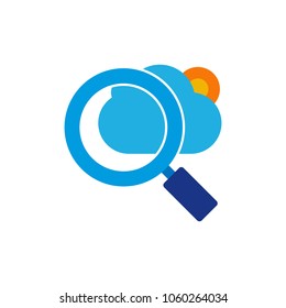 Cloud Search Logo Icon Design