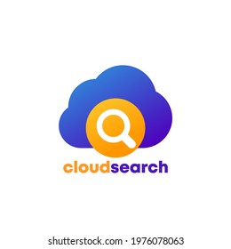 cloud search logo icon on white