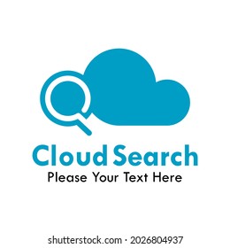 Cloud search logo template illustration