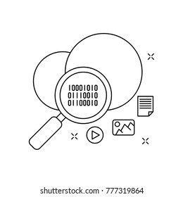 Cloud search outline icon