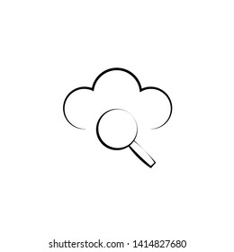 Cloud Search simple Vector Icon