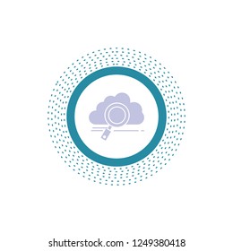 cloud, search, storage, technology, computing Glyph Icon. Vector isolated illustration