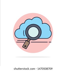 cloud, search, storage, technology, computing Flat Color Icon Vector. Vector Icon Template background