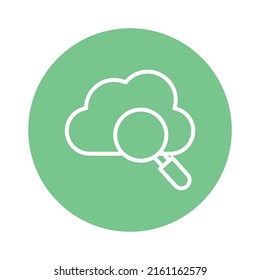 cloud search Vector icon which is suitable for commercial work and easily modify or edit it

