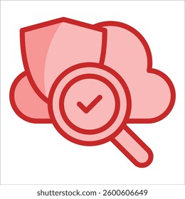 Cloud Security Audit Icon Element For Design