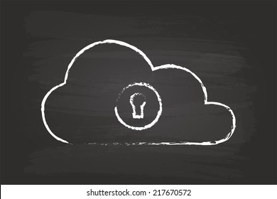 Cloud Security Concept On Blackboard