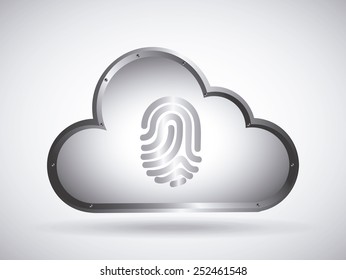 cloud security design, vector illustration eps10 graphic 