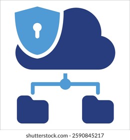 Cloud Security Framework Icon Element For Design