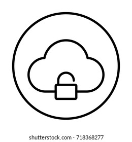 Cloud security icon