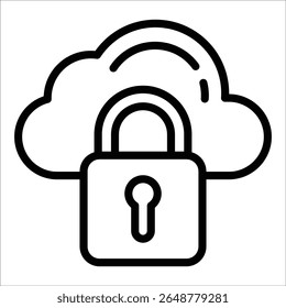 Cloud Security Icon Element For Design