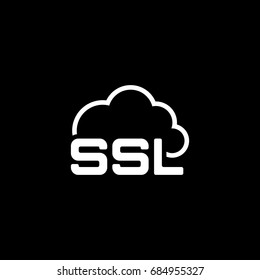 Cloud Security Icon. Flat Design Isolated Illustration.