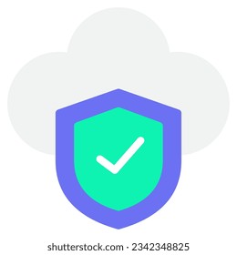 Cloud Security Icon for uiux, infographic