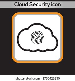Cloud Security icon. vector graphics design