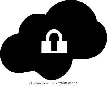cloud security icon vector symbol design illustration