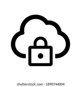 Cloud security icon.lock,server (vector illustration)
