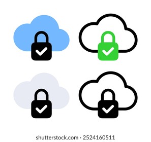 Cloud-Sicherheitssymbole Schutzsymbole
