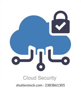 Cloud Security and interface icon concept