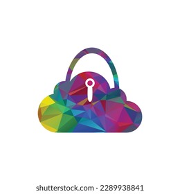 Cloud security logo design. Security lock icon. Security lock icon.