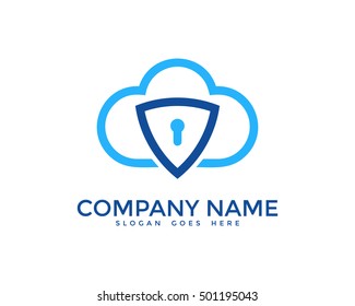 Cloud Security Logo Design Template