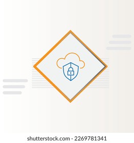 Cloud Security operations center icon vector design