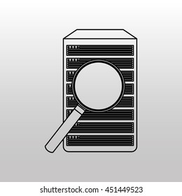 cloud security protection data center isolated, vector illustration
