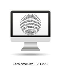 cloud security protection data center isolated, vector illustration