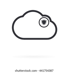 Cloud Security Shield Icon