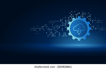 cloud security technology network and data security protection background design