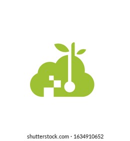 cloud seed logo modern sign template