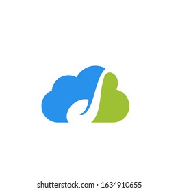 cloud seed logo modern sign template