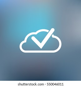 Cloud select icon. Cloud click symbol. Vector illustration.