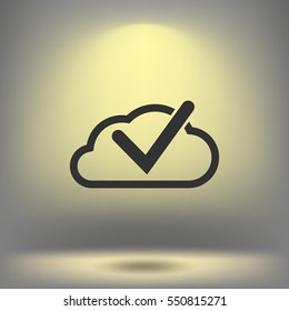 Cloud select icon. Cloud click symbol. Vector illustration.