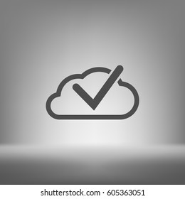 Cloud select icon. Cloud click symbol. Vector illustration.