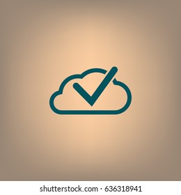 Cloud select icon. Cloud click symbol. Vector illustration.