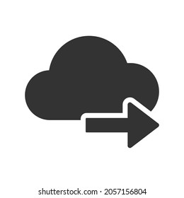 Diseño de icono de envío en nube