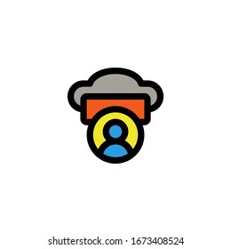 Cloud Server Account Rating Icon, Logo, Vector