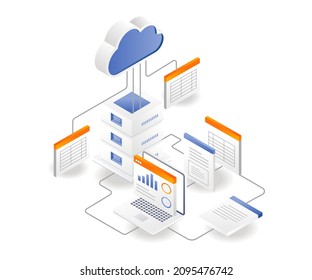 Cloud server analysis process document database network