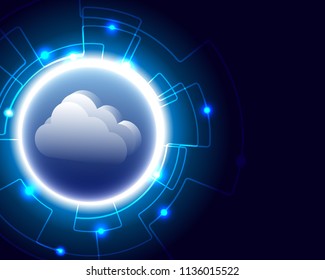 Cloud server computing transformation network concept.vector illustration.